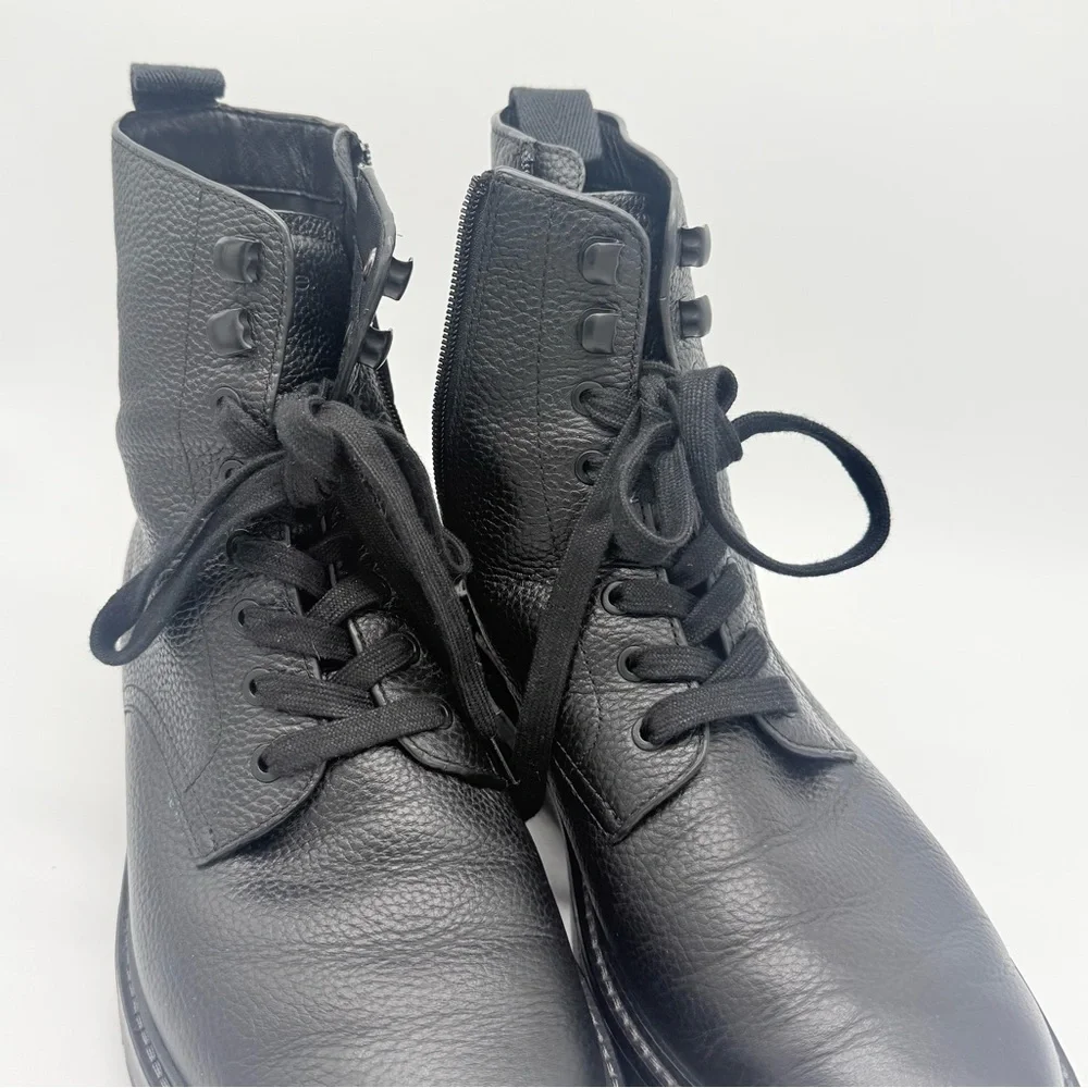 Vince Men's Dominic Black Combat Boots - Picture 5 of 16
